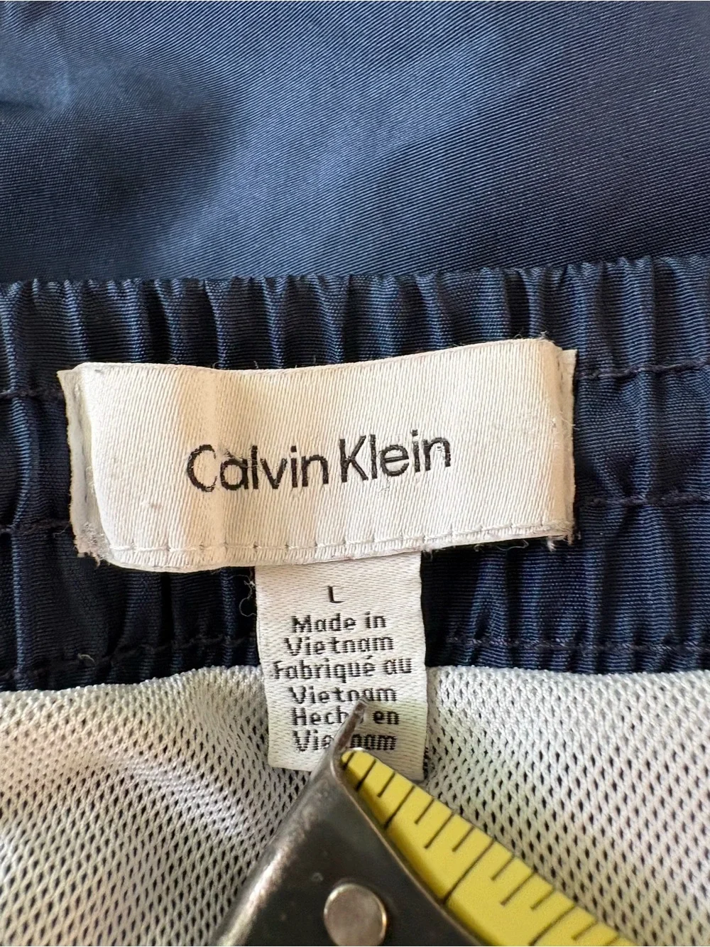 Calvin Klein Men's Dark Navy Swim Shorts with Drawstring